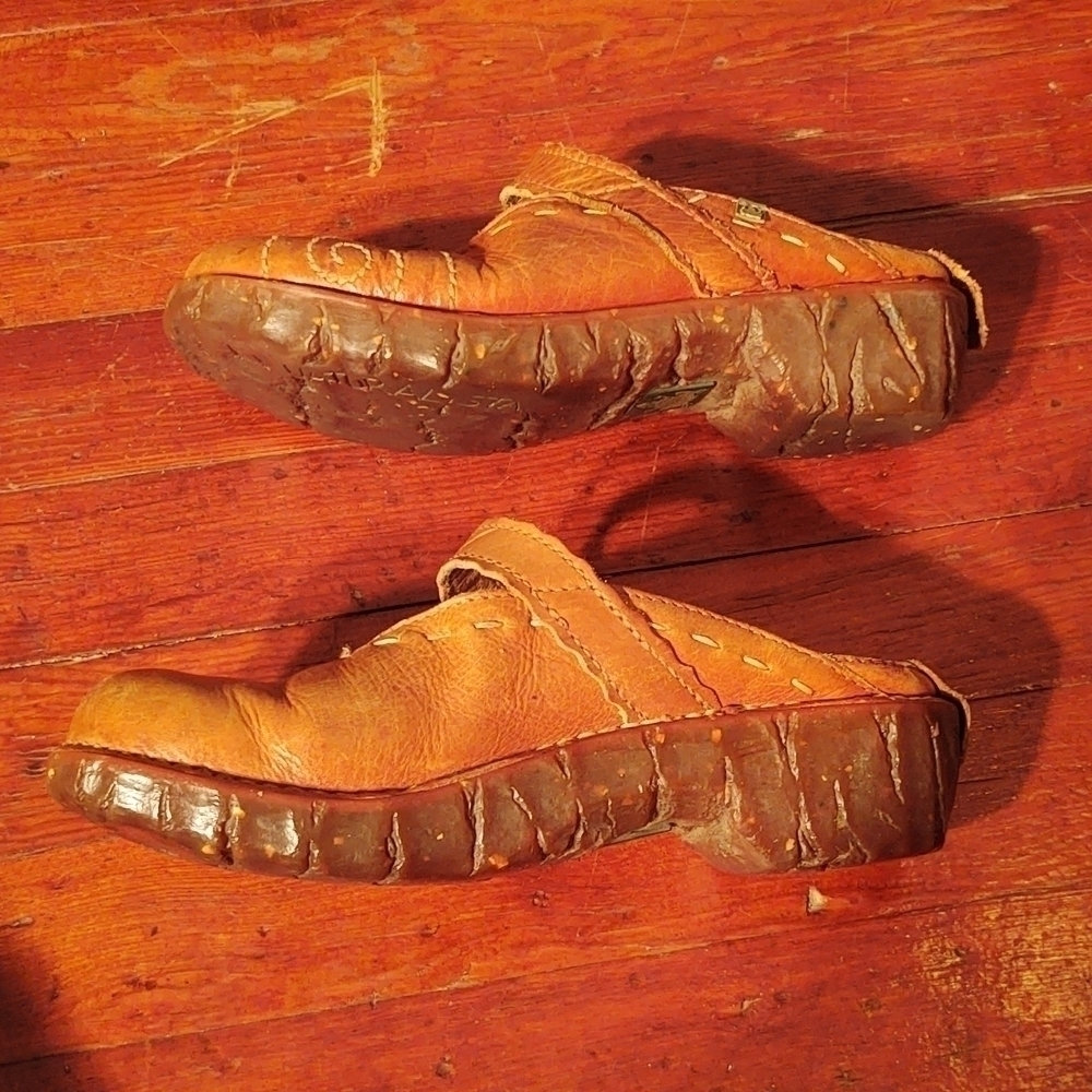El Naturalista Tan Leather Clogs Sz EU 37 / US 7 - Picture 10 of 11